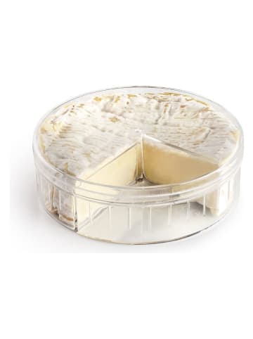 Ibili 2er-Set: Käsebehälter in Beige/ Braun - Ø 10 cm