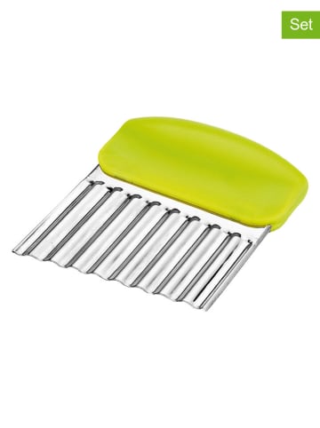 Ibili Noże (2 szt.) w kolorze srebrno-zielonym do warzyw - dł. 8 cm