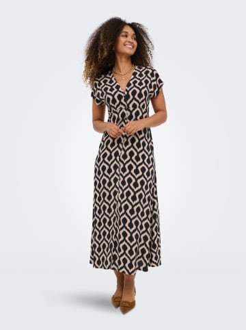ONLY Kleid in Schwarz/ Beige