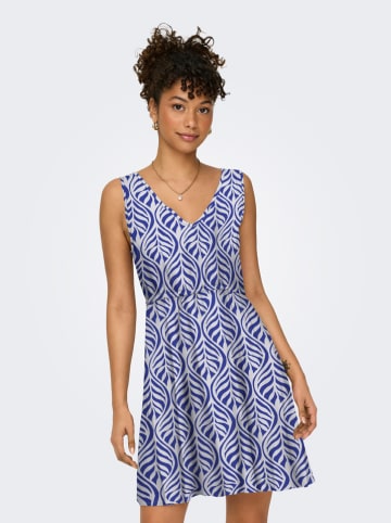 ONLY Kleid in Dunkelblau/ Weiß
