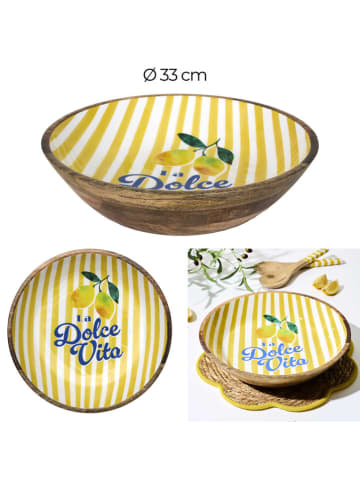 Summertime Salaterka "Dolve Vita" w kolorze żółto-brązowym - Ø 33 cm