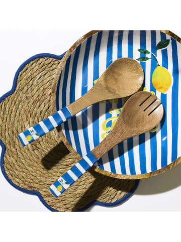 Summertime 2tlg. Set: Salatbesteck "Dolce Vita" in Braun/ Blau