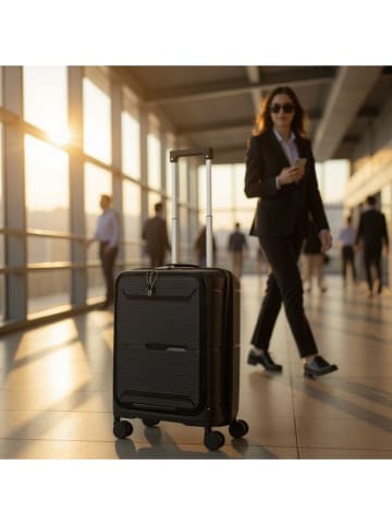 Summertime Hardcase-trolley "Sydney" zwart - (B)34 x (H)48 x (D)21 cm