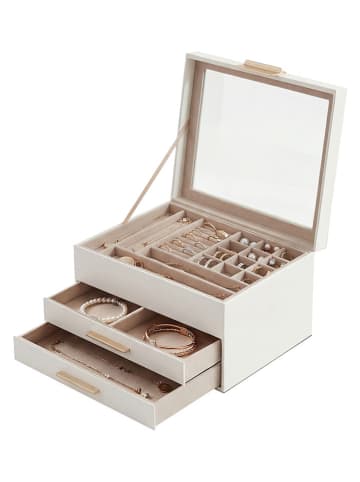 Songmics Sieradenkastje wit/beige - (B)23,1 x (H)13,5 x (D)20,3 cm