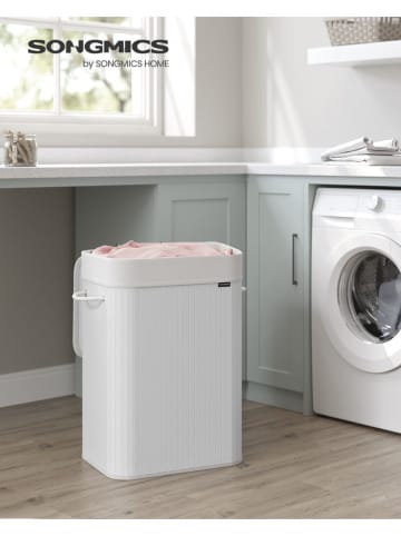 SONGMICS Wasmand wit - (B)40 x (H)61 x (D)30 cm