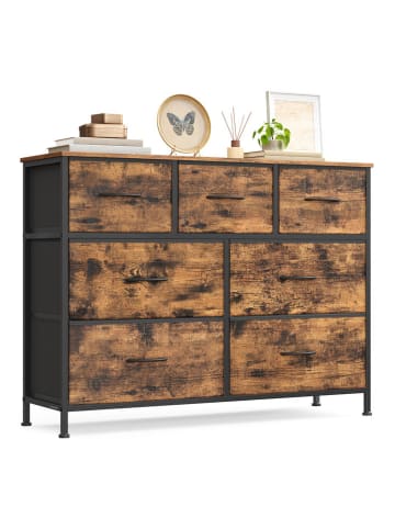 Songmics Ladekast bruin/zwart - (B)98,8 x (H)73,7 x (D)30 cm