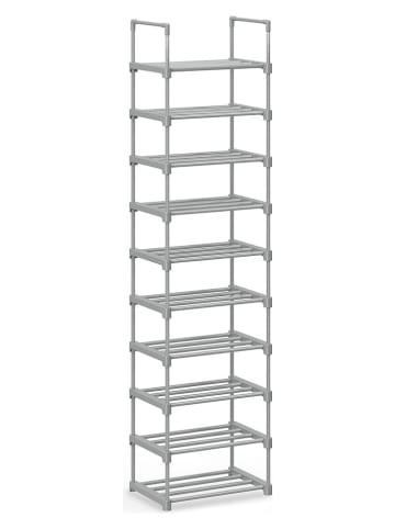 Songmics Schoenenkast lichtgrijs - (B)45 x (H)174 x (D)30 cm