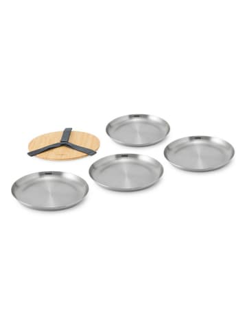 Black+Blum 5-częściowy zestaw outdoorowy w kolorze srebrno-beżowym - Ø 25,6 cm