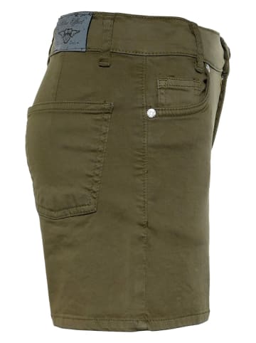 Blue Effect Shorts in Khaki