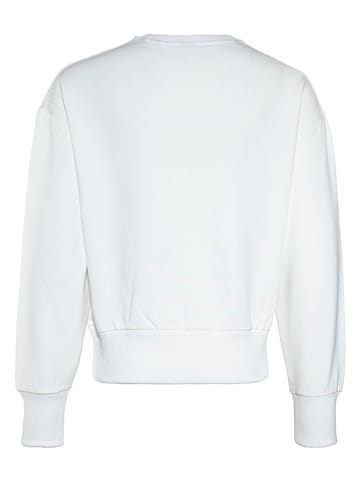 Blue Effect Sweatshirt in Weiß