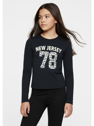 Blue Effect Longsleeve in Schwarz