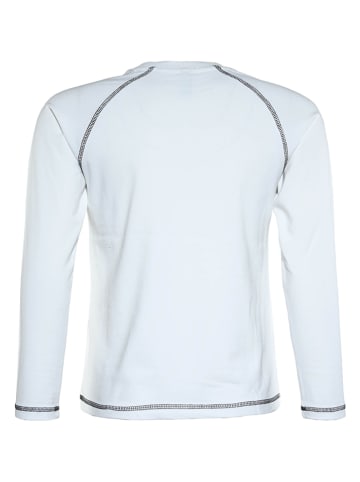 Blue Effect Longsleeve in Weiß