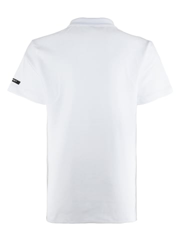 Blue Effect Poloshirt in Weiß
