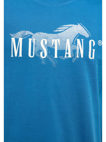 Mustang Koszulka "Austin" w kolorze niebieskim