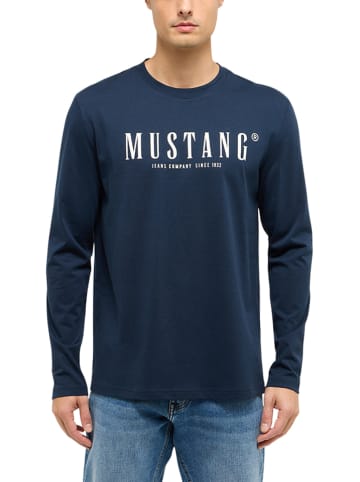 Mustang Koszulka "Asheville" w kolorze granatowym