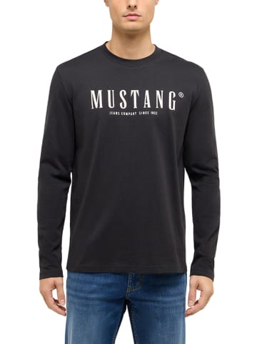 Mustang Longsleeve "Asheville" in Schwarz
