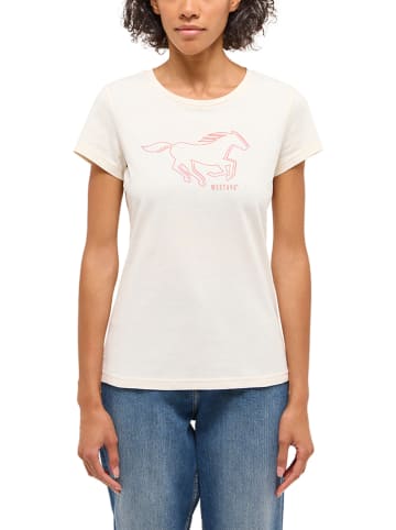 Mustang Koszulka "Loa" w kolorze kremowym