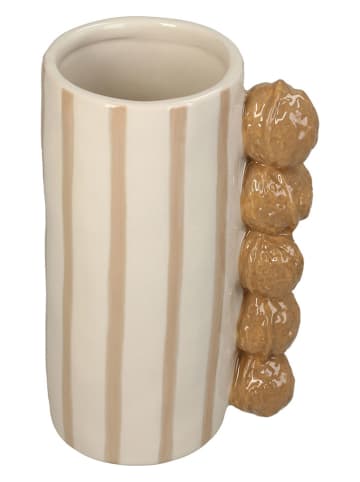 Kersten Vase ''Walnuts'' in Beige/ Hellbraun - (B)11,5 x (H)18,5 x (T)9 cm