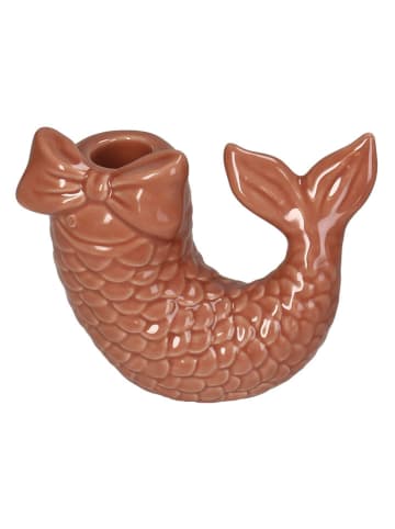 Kersten Świecznik "Fish" w kolorze pomarańczowym - 12,5 x 9,7 x 5,5 cm