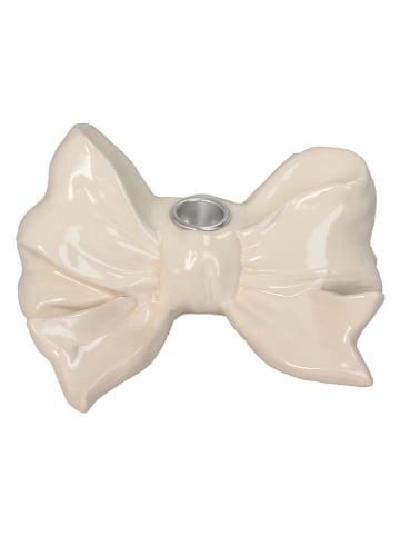 Kersten Świecznik "Bow" w kolorze kremowym - 18 x 14 x 9 cm