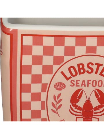 Kersten Vase ''Book Lobster'' in Rot - (B)15 x (H)18 x (T)5,5 cm