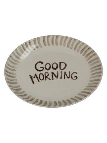 Kersten 2-delige set: ontbijtborden ''Good Morning'' crème/lichtbruin - Ø 20,5 cm