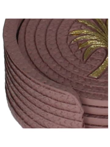 Kersten 4-delige set: onderzetters ''Palm Trees'' roze - Ø 11,5 cm