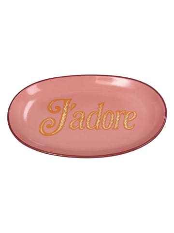 Kersten Servierplatte ''J'Adore'' in Rosa - (L)21 x (B)12,5 cm