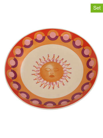Kersten 2-delige set: broodborden ''Sun'' meerkleurig - Ø 16 cm