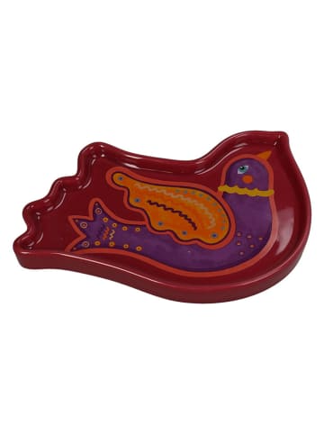 Kersten Dekoschale ''Bird'' in Rot/ Lila - (B)18 x (H)1,7 x (T)11 cm