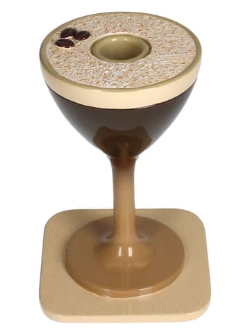 Kersten Świecznik "Espresso Martini" w kolorze brązowym - wys. 15 x Ø 10 cm