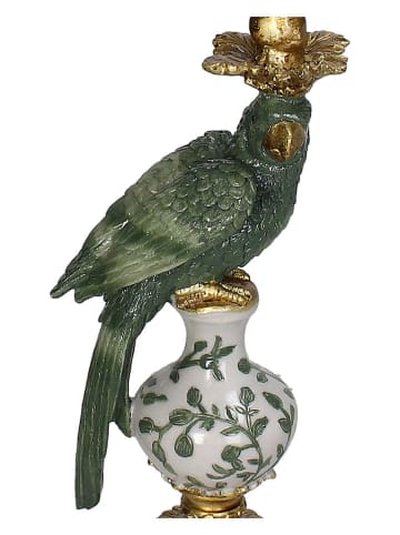 Kersten Świecznik "Bird" w kolorze zielonym - 14 x 39,5 x 13 cm