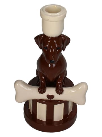 Kersten Świecznik "Dachshund" w kolorze brązowym - 11,5 x 21,5 x 10,5 cm