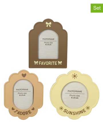 Kersten 3er-Set: Bilderrahmen in Beige/ Creme/ Braun