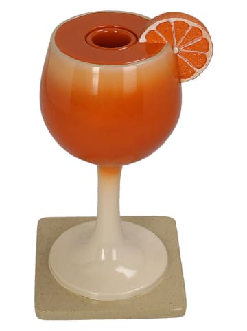 Kersten Świecznik "Spritzer" w kolorze pomarańczowym - 11 x 19 x 10 cm