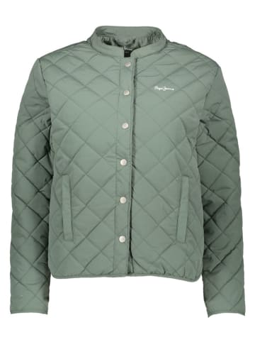 Pepe Jeans Kurtka pikowana w kolorze zielonym