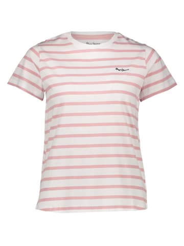Pepe Jeans Koszulka w kolorze jasnoróżowo-białym
