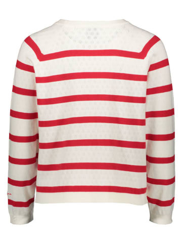 Pepe Jeans Pullover in Weiß/ Rot
