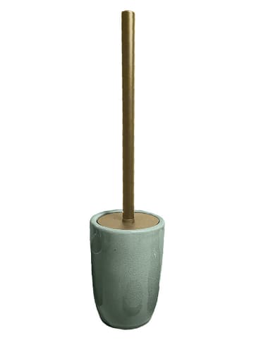 Azao Zestaw WC "Tidiane" w kolorze złoto-zielonym - wys. 15,5 x Ø 10,5 cm