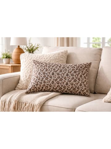 Ornami Kissen ''Ubwa'' in Beige - (L)40 x (B)60 cm