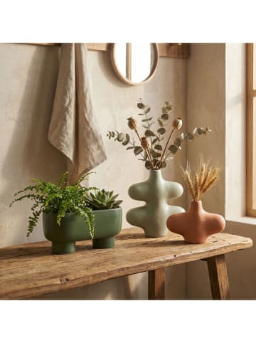 Ornami 2-delige set: bloempotten groen - (B)20 x (H)8 x (D)9,5 cm