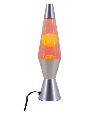 Ornami Decolamp ''Lava'' rood/zilverkleurig - (H)37 x Ø 10,5 cm