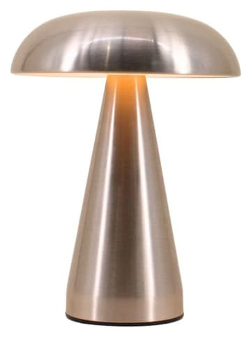 Ornami Lampa stołowa LED "Mushroom" w kolorze srebrnym - wys. 20,5 x Ø 15,5 cm