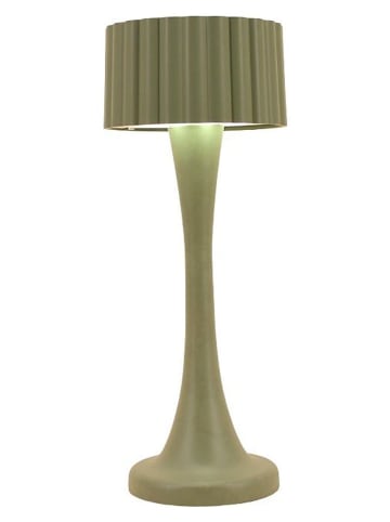 Ornami Lampa stołowa LED "Wave" w kolorze zielonym - wys. 27 x Ø 11 cm