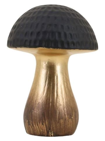 Ornami Dekofigur ''Mushroom'' in Schwarz/ Gold - (H)17 x Ø 12 cm