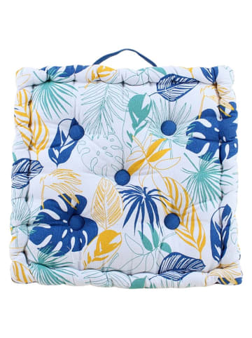 Ornami Sitzkissen ''Ramla'' in Blau - (B)40 x (H)8 x (T)40 cm