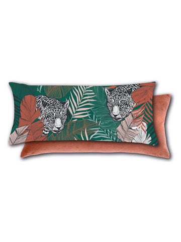 Ornami Kissen ''Anouch'' in Grün/ Hellbraun - (L)30 x (B)70 cm