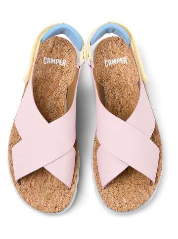 Camper Leder-Sandalen in Rosa