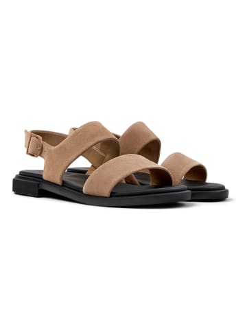 Camper Leder-Sandalen in Hellbraun