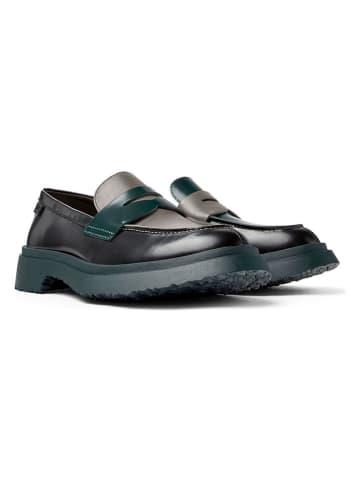 Camper Leren mocassins zwart/groen/grijs